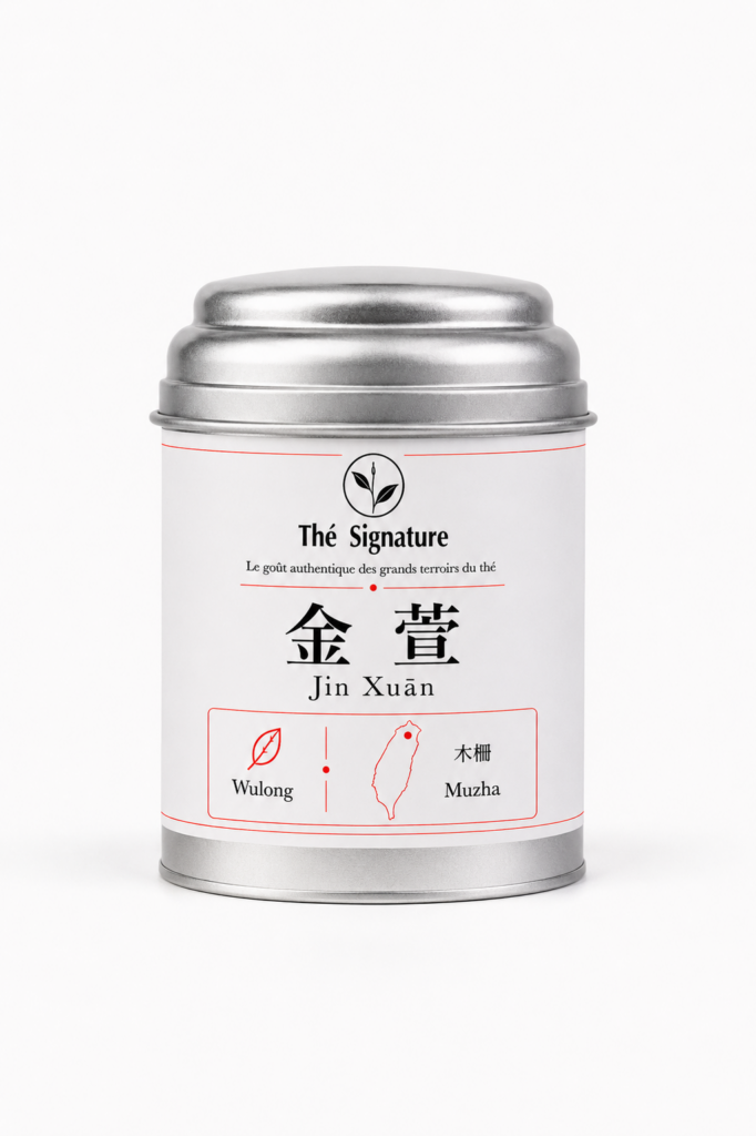 金萱 Jīn Xuān<br>Beauté dorée<br> <em style="font-size: 0.60em;">de 木柵 (Muzha)</em>