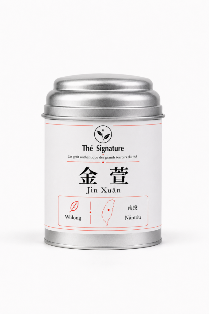 金萱 Jīn Xuān<br>Beauté dorée<br> <em style="font-size: 0.60em;">de 南投 (Nántóu)</em>