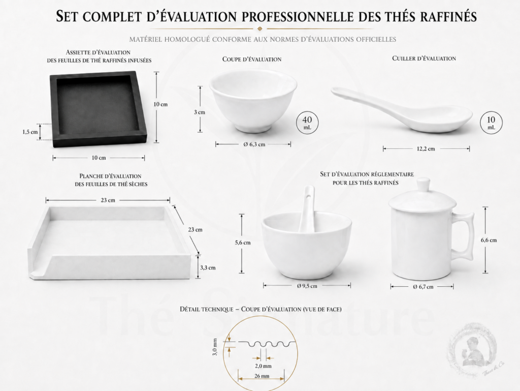 Set complet d'évaluation homologué pour les thés raffinés