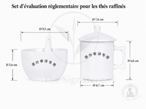 Tasse et bol d'évaluation homologués pour les thés raffinés